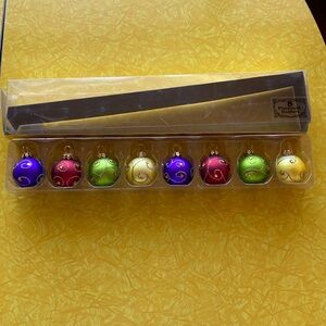 Colorful Christmas Ornament Placecard Holders Set (8) Never out of box